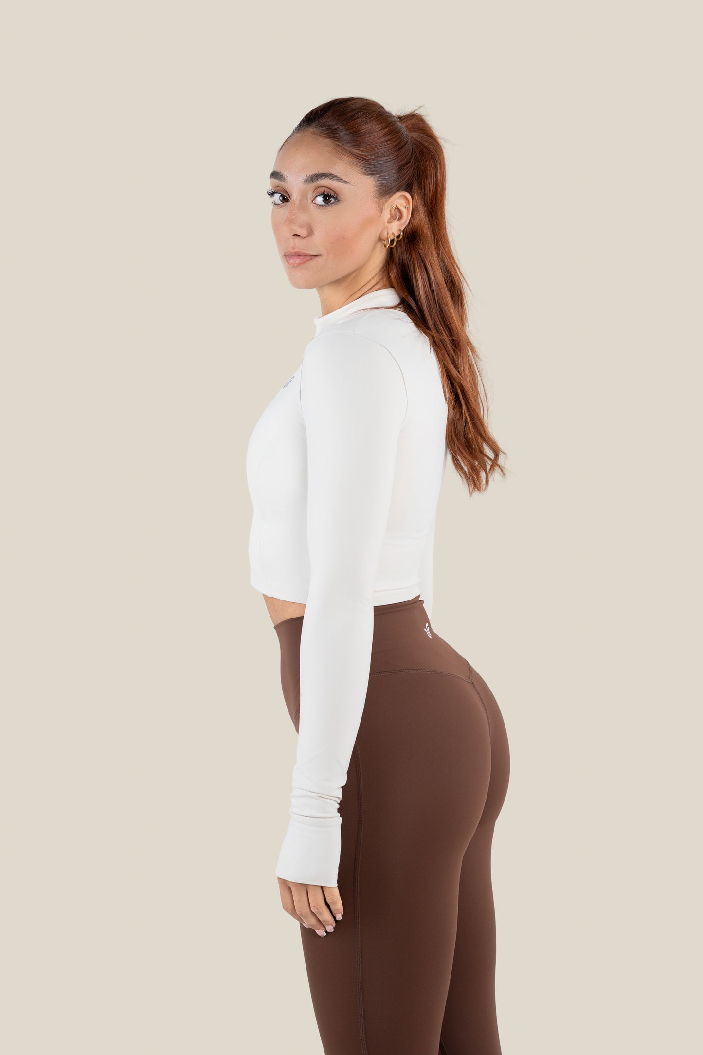 Sculpt Midi Zip Pullover