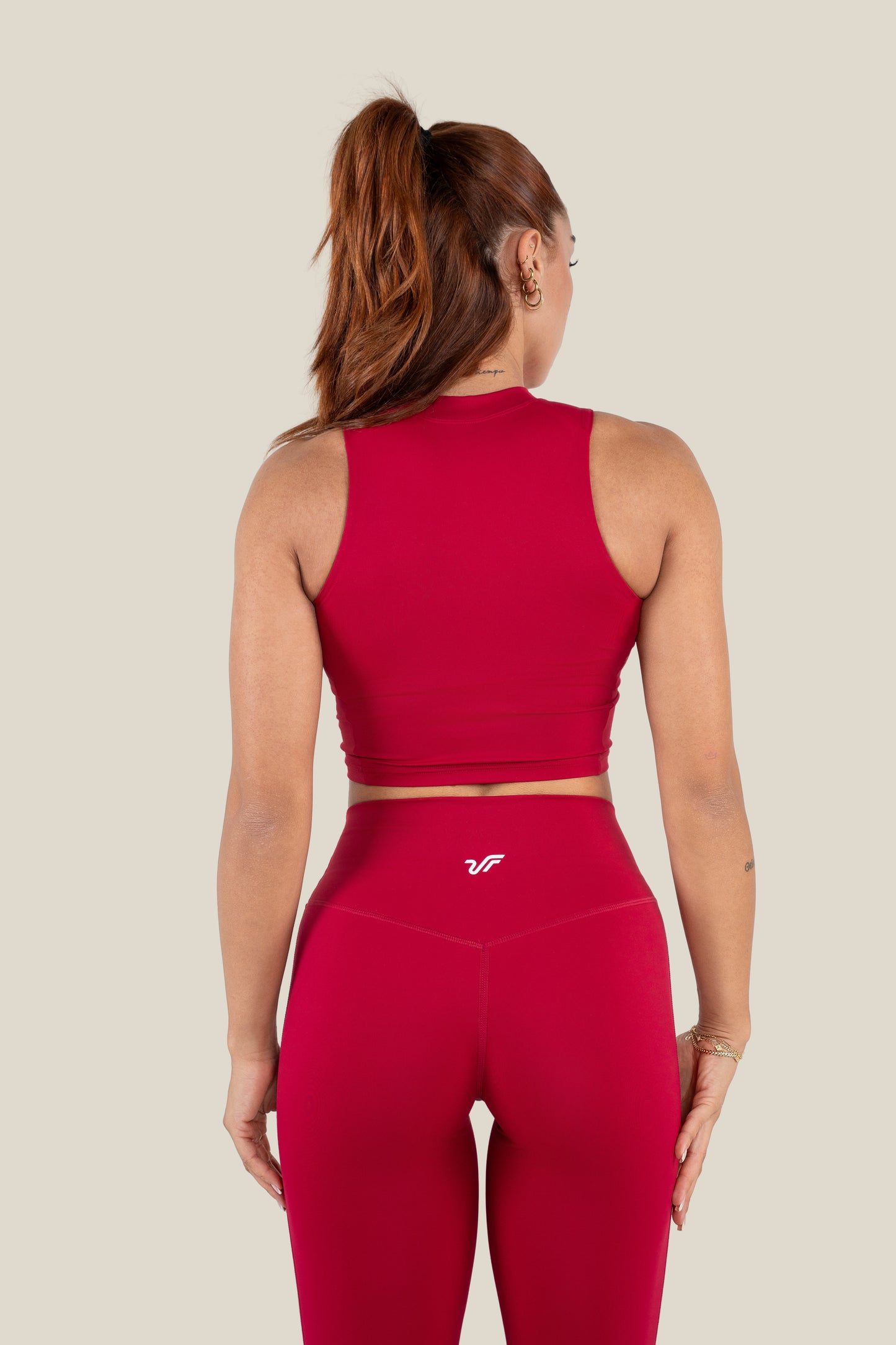 High Neck Crop Tank